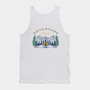 Adventure Awaits - Mountain Camping Tank Top